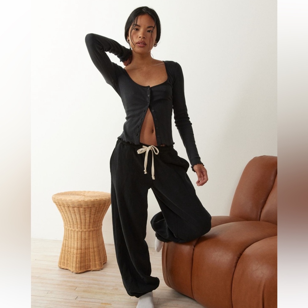 Urban Outfitters Out from Under Brenda Jogger Sweatpants Black